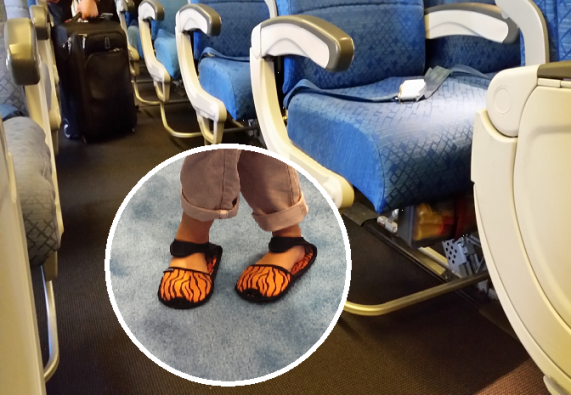 wearing flopeeze on long-haul flights