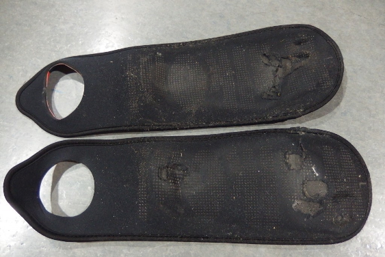 The soles of a Pair of Flopeeze Originals after completing the Saitam International Marathon